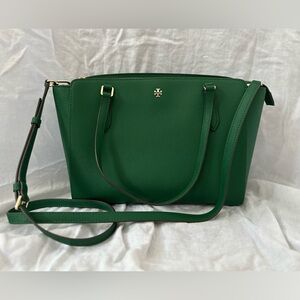 Tory Burch Green Tote Bag